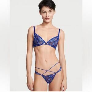 Victorias Secret Butterfly Embroidery Strappy Open Back Panty